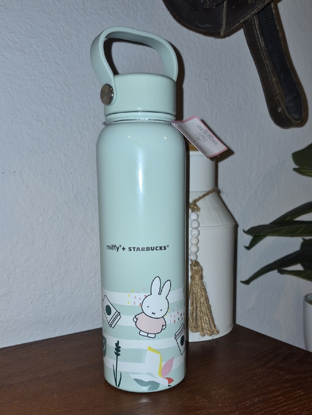 Miffy + Starbucks Mint Green  Stainless Water Bottle